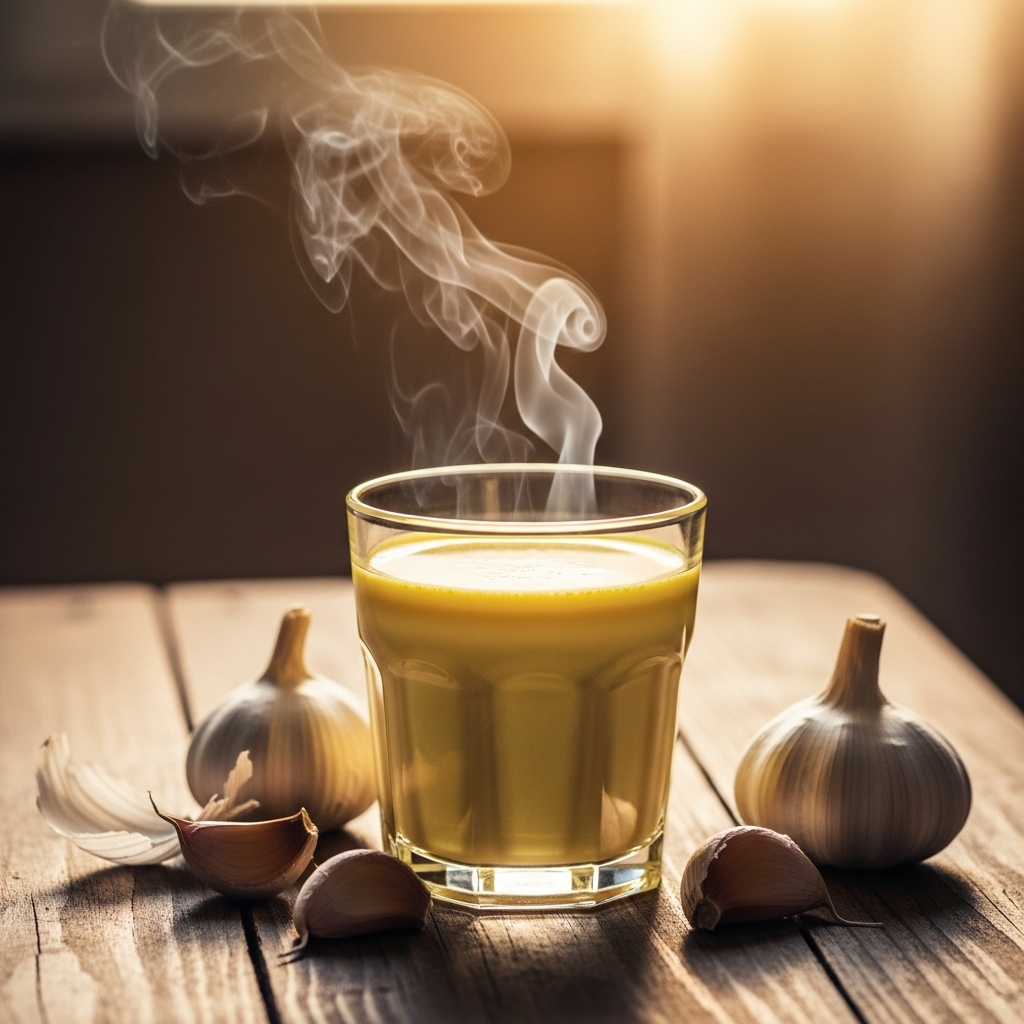 Knoblauch Milch warm