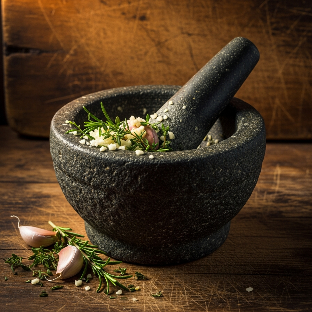 Knoblauch Mörser